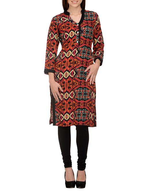 black rayon kurti - 11678661 - Very Small Image - 1