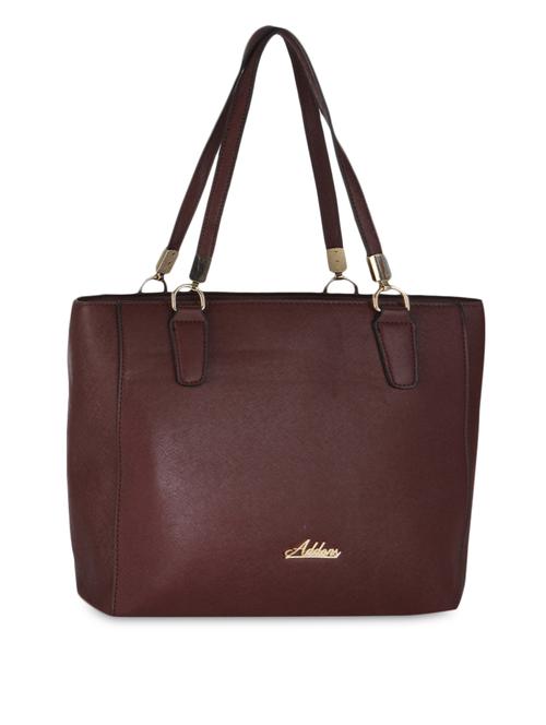 dark brown leatherette tote - 1168232 - Very Small Image - 1