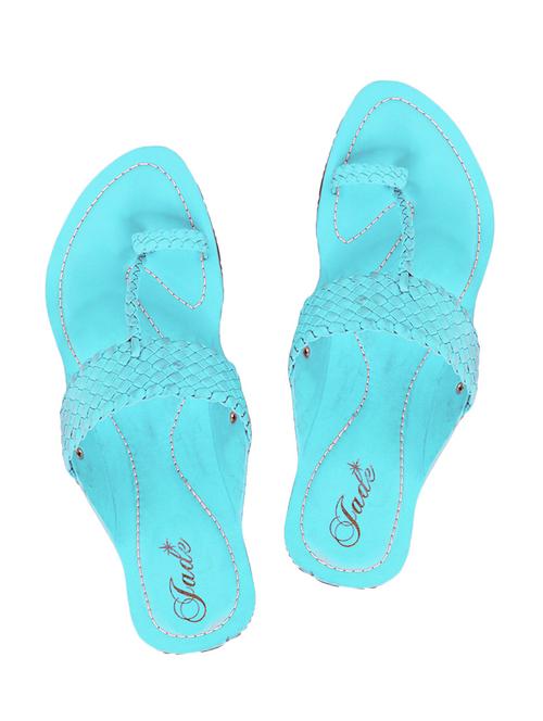 green one toe kolhapuri - 11685838 - Very Small Image - 1