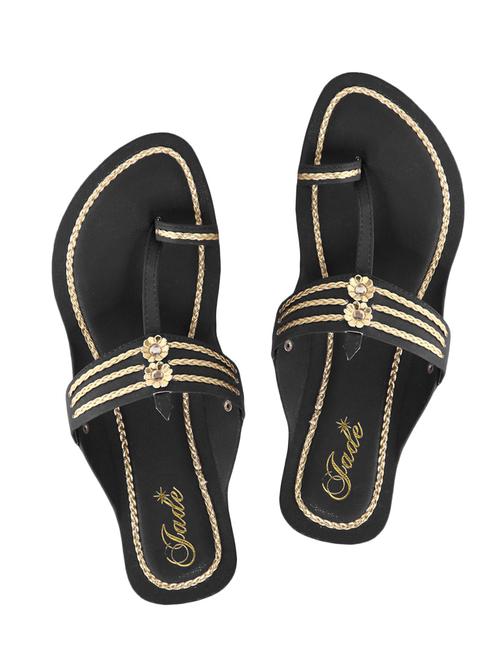 black one toe kolhapuri - 11685854 - Very Small Image - 1