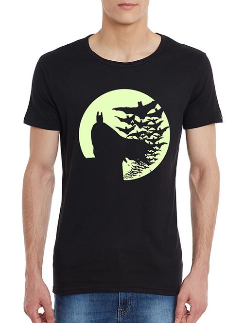 black printed cotton t-shirt - 11687475 - Very Small Image - 1