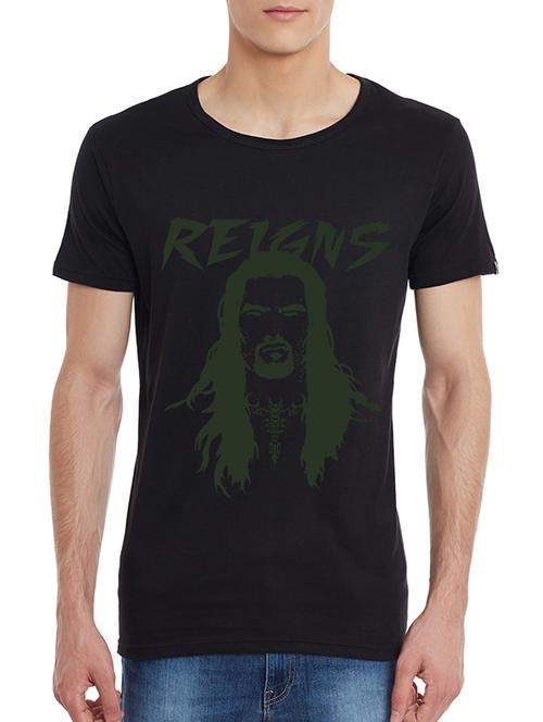 black printed cotton t-shirt - 11687500 - Very Small Image - 1
