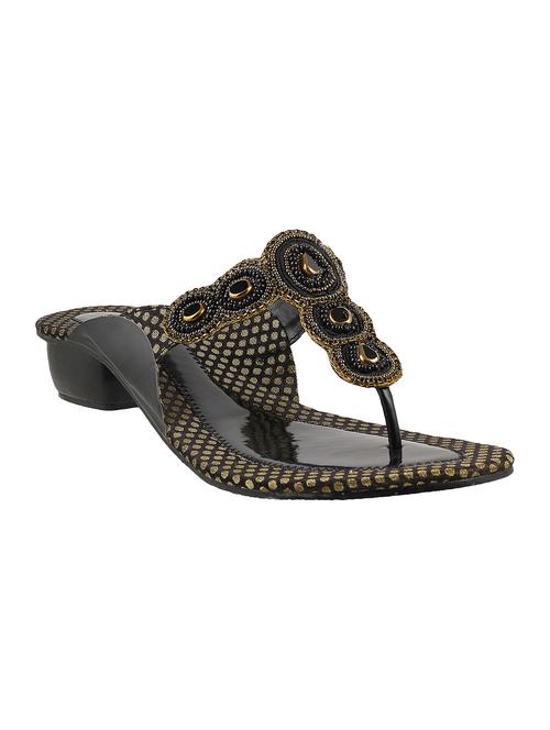 black sheet slip on sandals - 11690377 - Very Small Image - 1
