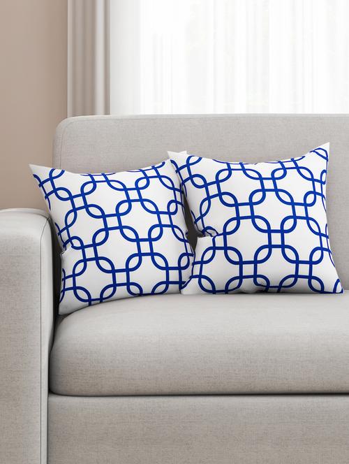 white cotton set of 2 cushion cover - 11697358 - Very Small Image - 1