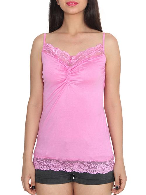 lace detail solid camisole - 11698953 - Very Small Image - 1