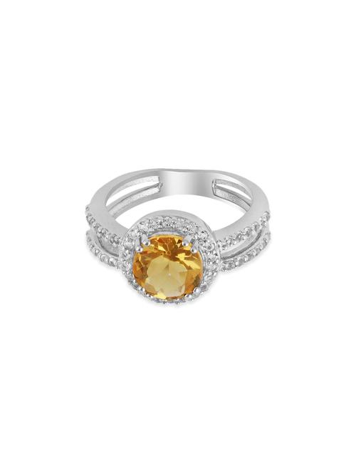 citrine 925 sterling silver hand ring - 11703247 - Very Small Image - 1
