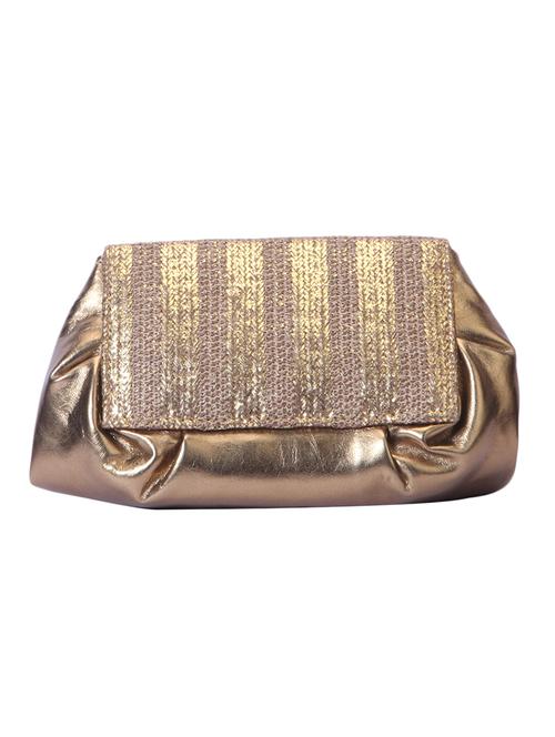 gold leather clutch - 11703578 - Very Small Image - 1