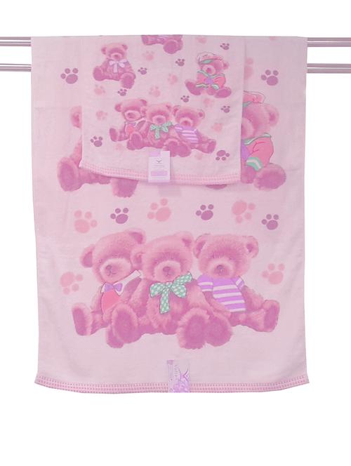 pink cotton set of hand and bath towel - 11704376 - Very Small Image - 1