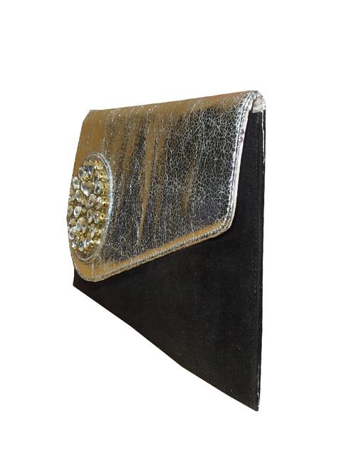 black embellished velvet clutch - 11705183 - Very Small Image - 1