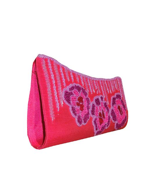 pink embellished faux silk clutch - 11706891 - Very Small Image - 1