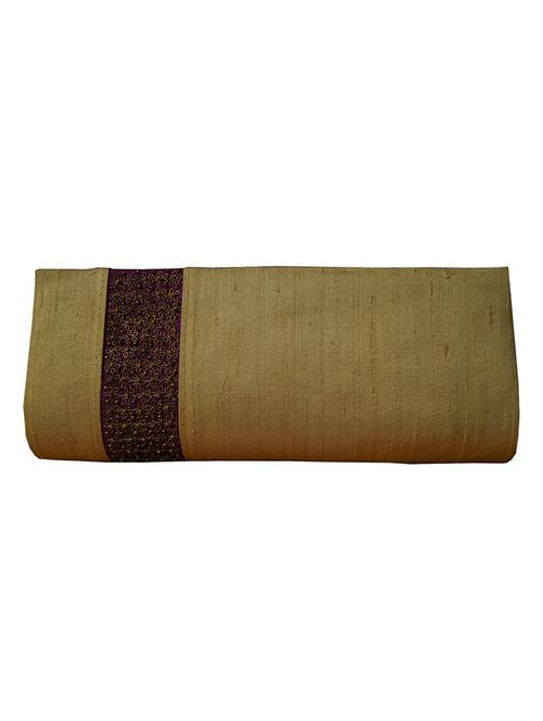 gold faux silk clutch - 11706895 - Very Small Image - 1