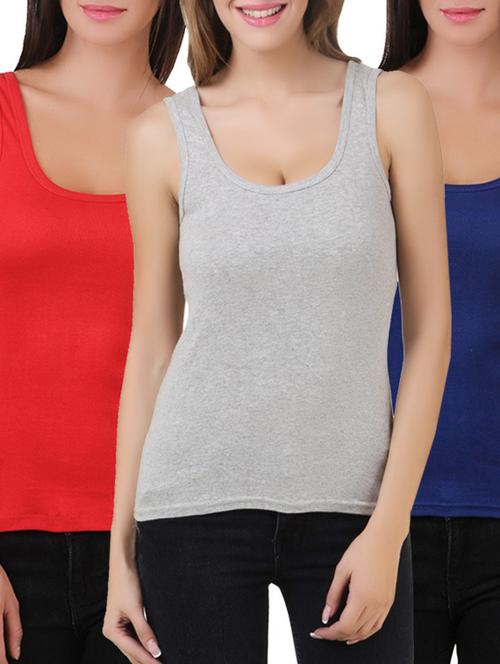set of 3 solid camisoles - 11707277 - Very Small Image - 1