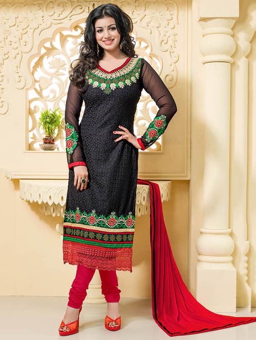 black georgette dress material - 11716803 - Very Small Image - 1