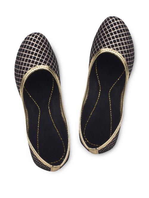black checks fabric ballerinas - 1171874 - Very Small Image - 1