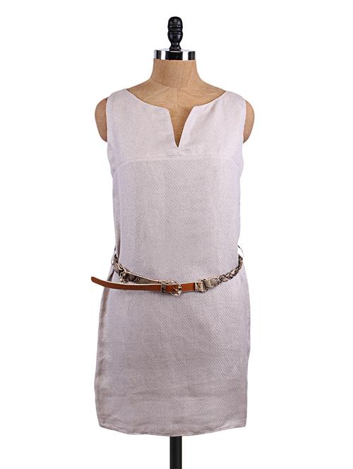 Grey Sleeveless Cotton Tunic - 1172152 - Very Small Image - 1