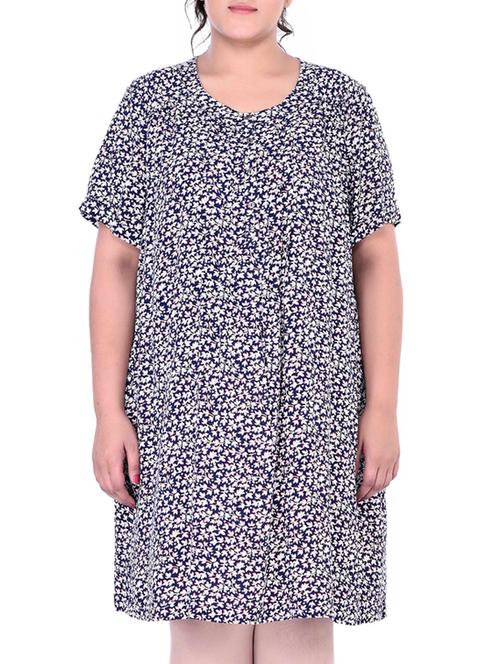 multi colored viscose shift dress - 11723050 - Very Small Image - 1