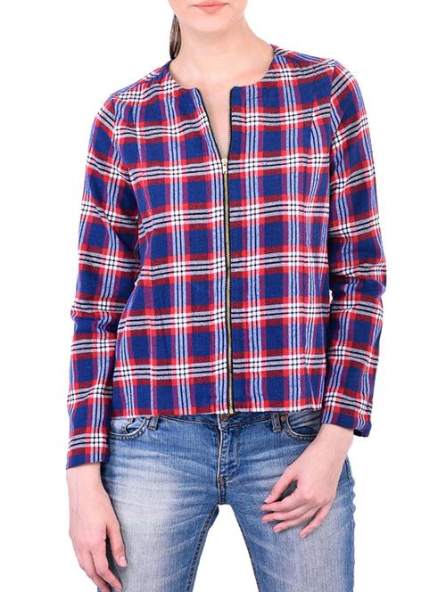 multi colored cotton zipper jacket - 11723068 - Very Small Image - 1