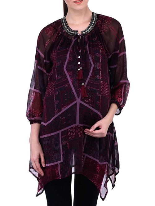 multi colored polyester tunic - 11723094 - Very Small Image - 1