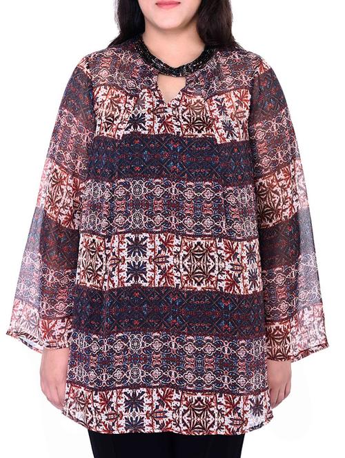 multi colored polyester tunic - 11723477 - Very Small Image - 1