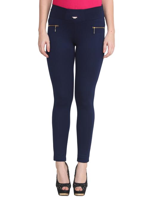 navy blue polyester jeggings - 11723890 - Very Small Image - 1
