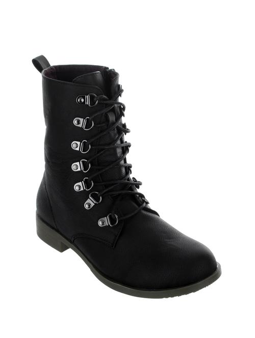 black leatherette high ankle boot - 11724612 - Very Small Image - 1