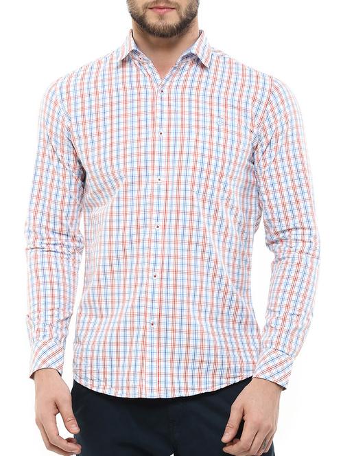 multi colored cotton check casual shirt - 11726454 - Very Small Image - 1