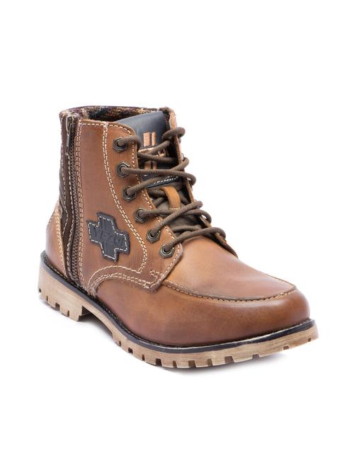tan leather lace up boot - 11731338 - Very Small Image - 1
