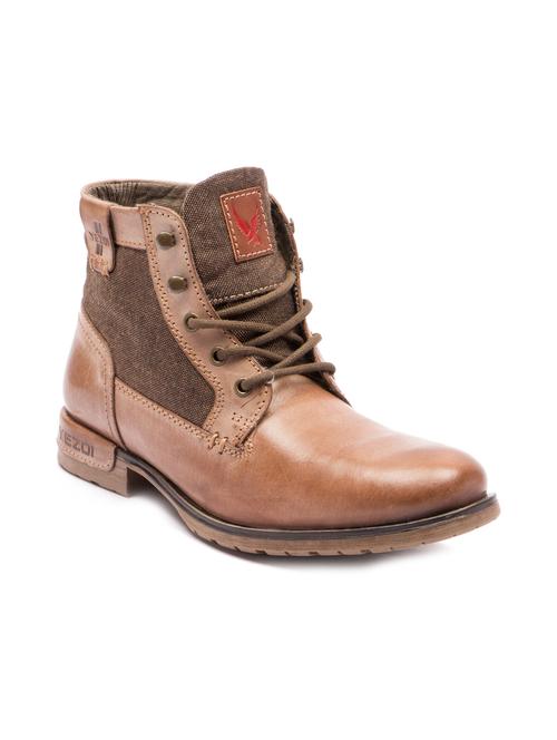 brown leather lace up boot - 11731340 - Very Small Image - 1