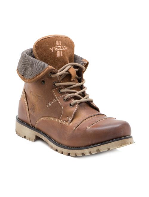 tan leather lace up boot - 11731341 - Very Small Image - 1