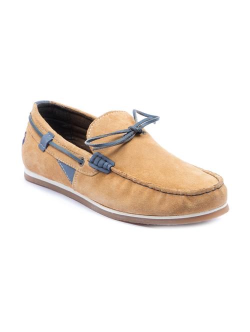 beige leather slip on moccasins - 11731354 - Very Small Image - 1