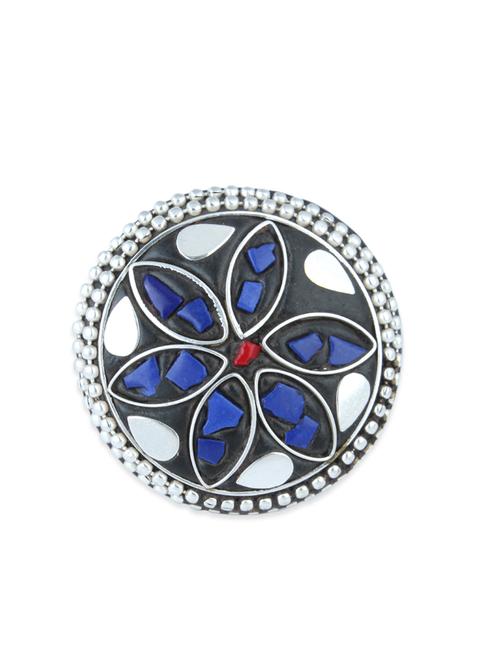 multi colored brass adjustable ring - 11733837 - Very Small Image - 1