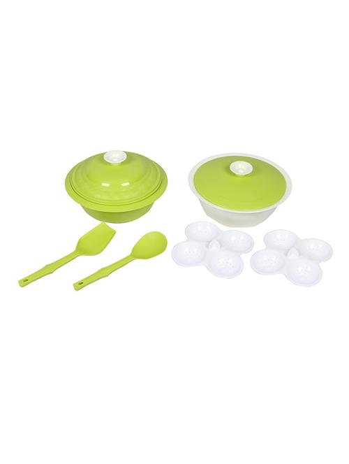 kitchen duniya daffodil rice-idly maker, set of 6, 1.8 litre, trendy green - 11734341 - Very Small Image - 1