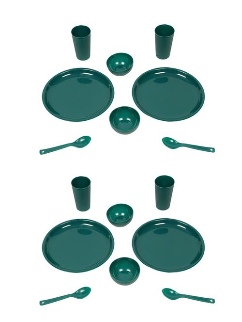 kitchen duniya round dinner set, 4 person, 16 piece, bottle green - 11734413 - Very Small Image - 1