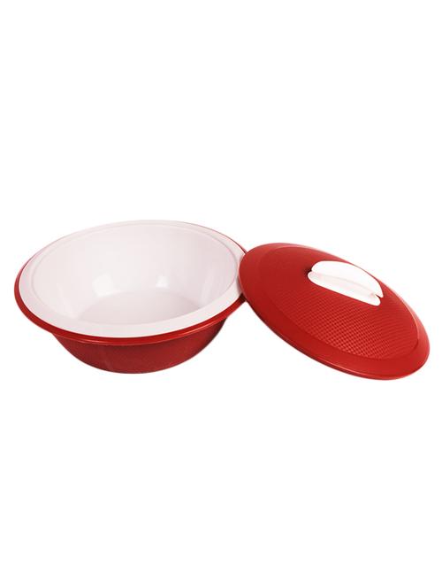 kitchen duniya amber premium casserole, 1.1 & 2.2 litres, set of 2, blossom red - 11734429 - Very Small Image - 1
