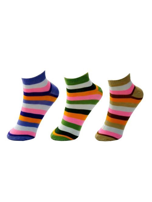 multi colored cotton ankle length sock - 11734616 - Very Small Image - 1