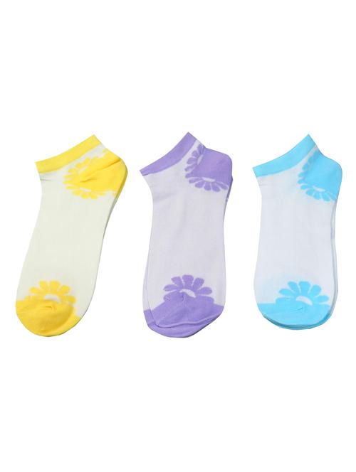 multi colored cotton ankle length sock - 11734699 - Very Small Image - 1