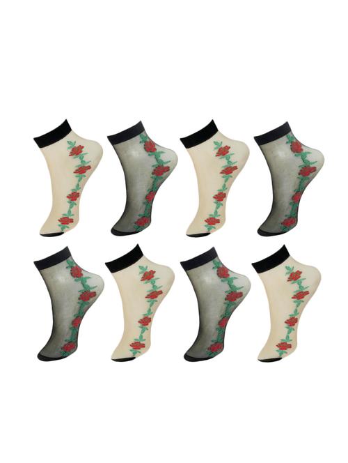 multi colored nylon ankle length sock - 11734714 - Very Small Image - 1