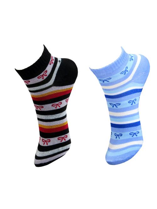 multi colored cotton ankle length sock - 11734725 - Very Small Image - 1