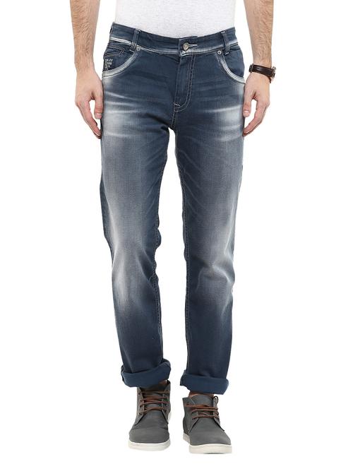 mufti mens grey comfort fit mid rise jeans - 11737355 - Very Small Image - 1