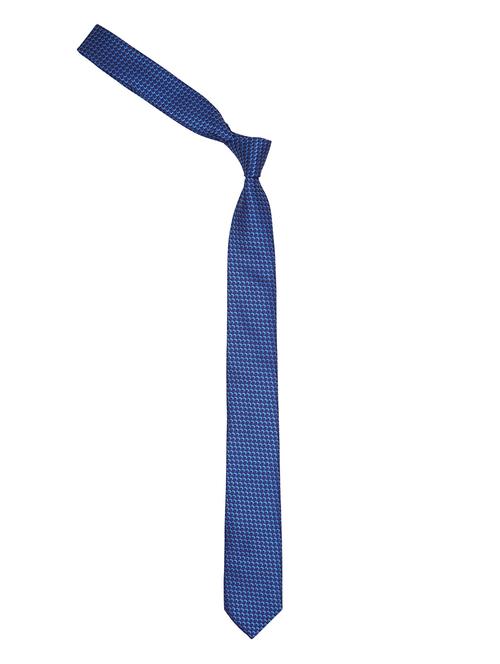 royal blue textured microfibre neck tie - 11740186 - Very Small Image - 1