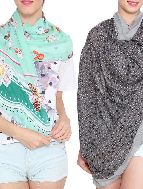 multi colored cotton scarf - 11745880 - Very Small Image - 1