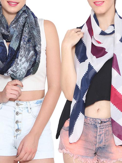 multi colored cotton scarf - 11745883 - Very Small Image - 1
