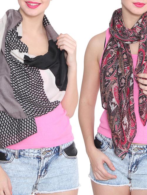 multi colored cotton scarf - 11745912 - Very Small Image - 1