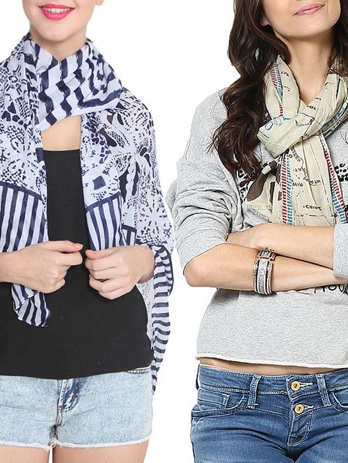 multi colored cotton scarf - 11745918 - Very Small Image - 1