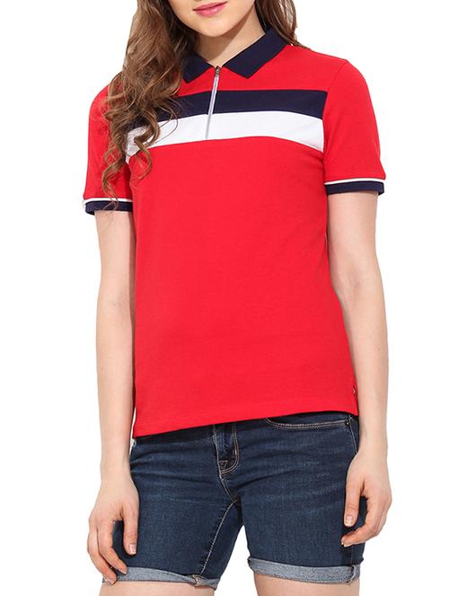solid red cotton tee - 11746736 - Very Small Image - 1