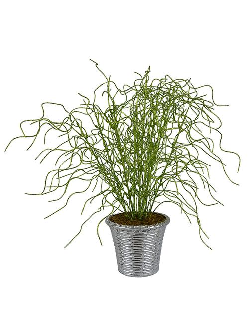 thefancymart artificial bush plant decorative sticks (size 12 inchs/ 30 cms) with silver round pot-0267-915 - 11755623 - Very Small Image - 1