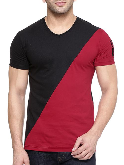color block cotton t-shirt - 11756283 - Very Small Image - 1