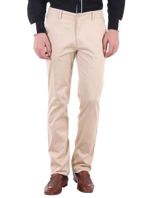 beige cotton chinos casual trousers - 11764046 - Very Small Image - 1