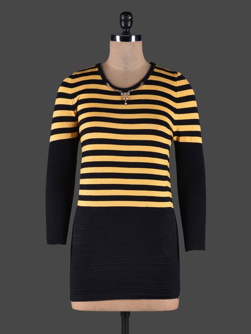 horizontal striped long sleeves top - 1176473 - Very Small Image - 1