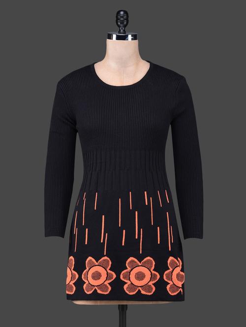 floral pattern round neck top - 1176474 - Very Small Image - 1